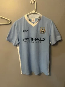 VTG MANCHESTER CITY 2011 2012 HOME FOOTBALL SHIRT SOCCER JERSEY UMBRO sz M MEN - Picture 1 of 7