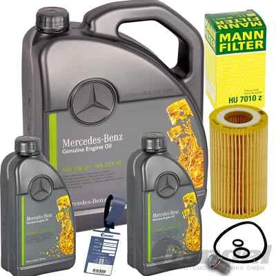 MANN-FILTER FILTRO OLIO UOMO + OLIO OE 229.52 5W30 adatto per classe A B C E W176 W246 W204 W212