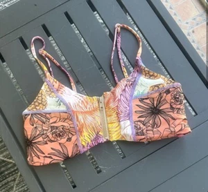 (TOP) Maaji Super Fly Palms Bikini Top. NWT. Size Large. - Picture 1 of 3