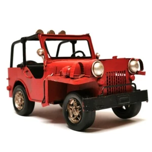 Modellauto STRAND JEEP Geländewagen Auto rot Blechauto Blech - Bild 1 von 7
