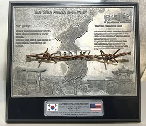 Der Drahtzaunabschnitt aus DMZ Gussrahmen Made in Korea 60. 1953-2013 - Bild 1 von 11
