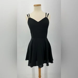 Amanda Uprichard x Revolve M fit & flare V-Neck 0044 Mini Dress Black Medium - Picture 1 of 10
