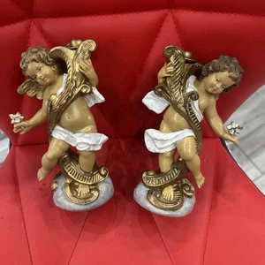 2 Portacandele Cherubino Angelo Fontanini Italia #5042 / #5043 anni 60 - Foto 1 di 4