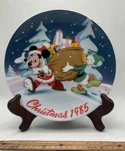Disney Mickey Christmas 1985 Collection Plate Santas Helpers Limited Ed Donald - Picture 1 of 3