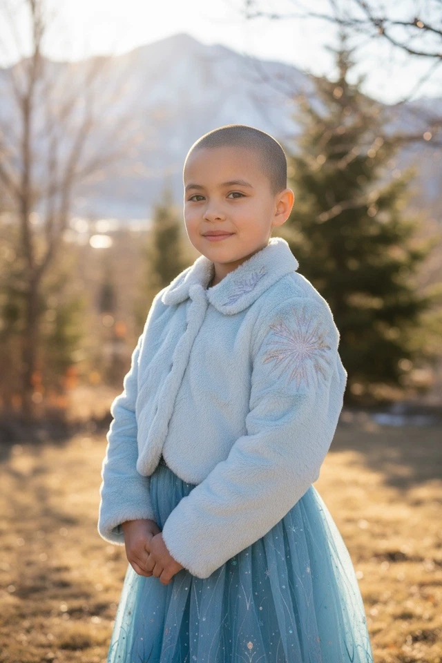 Abrigo/Chaqueta Disney Store Frozen II Elsa Deluxe Imitación Piel Talla 7/8 Foto 1 de 4