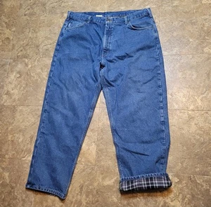 Carhartt Flannel Lined Straight Jeans Herren 39x29,5 (Etikett 42x30) Blau Relaxed Fit  - Bild 1 von 11