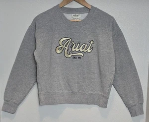 Sudadera para mujer Ariat con logotipo metálico gris talla mediana - Imagen 1 de 7