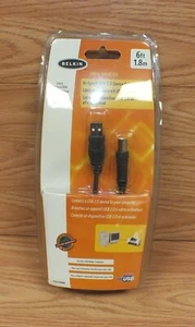 Genuine Belkin Hi-Speed USB 2.0 A Male / B Male 6ft 1.8mm Cable  - Picture 1 of 4