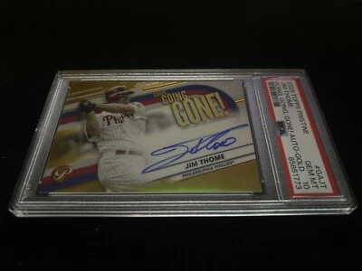 Topps Pristine Going Gone 2023 #GAJT Jim Thome Gold Auto/50 PSA 10 Foto 1 de 2