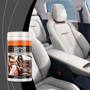 Car Interior Leather Bright Cleaning Wipe Leather Cleaning Decontamination Wipes - Picture 1 of 11