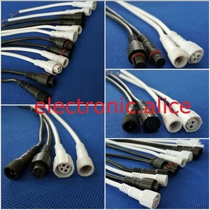 Blanco/Negro 2 pines 3 pines 4 pines impermeable tira conector de LED macho hembra IP66 - Imagen 1 de 5