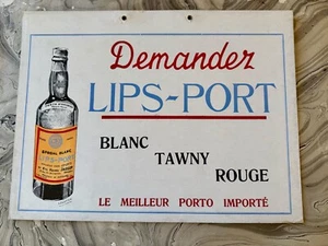 Vintage französisches Hafenschild 30er Jahre Demander Belgien 11 3/4 x 15 3/4 orig Etikett - Bild 1 von 3