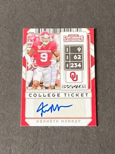Kenneth Murray 2020 Panini Contenders Draft Picks College Ticket Rookie Auto RC - Picture 1 of 10