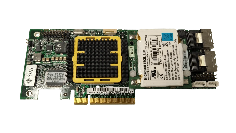 Sunfire 375-3536-04 R50 StorageTek 8-Port SAS PCI-E Raid Controller No Bracket - Image 1 of 4