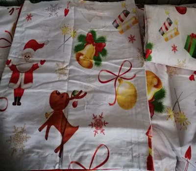 Weihnachtsbettwäsche, 1 Bettbezug 200x135cm, 3 Kissenbezüge 80x50cm - Bild 1 von 3