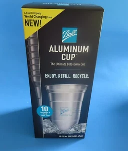 Ball 10 Light Weight & Sturdy 20 oz. “Aluminum Cups”; NIB - Picture 1 of 4