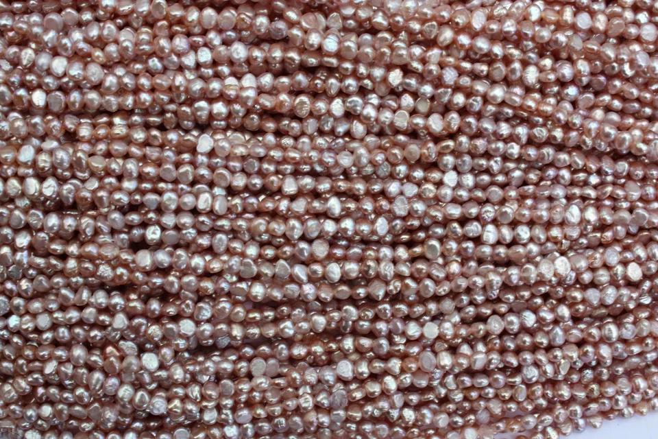 BR050V Zuchtperlen Strang Süßwasser Perlen Schmuck Kette 5-6 mm Halskette barock - Bild 1 von 1