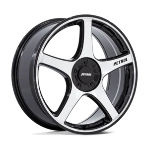 PETROL P2E 20X8.5 5X110/5X115 Offset 40 Gloss Black W/ Machined Face (Qty of 1) - Picture 1 of 2