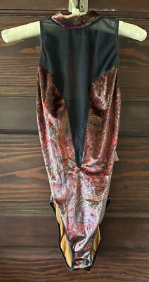 Victoria's Secret бархата пейсли винтажный цельный боди новый с Ярлыками размер M - Изображение 1 из 4