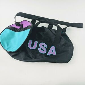 Vintage USA Duffle Bag Black Purple Real Green 