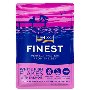 Fish4Dogs Finest Whitefish Flakes & Salmon Grain Free Dog Food Pouch