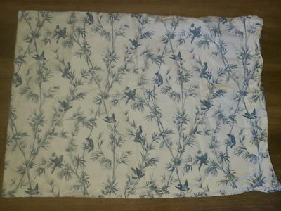 Funda de almohada estándar Land's End "Flores y pájaros - azul" Foto 1 de 4