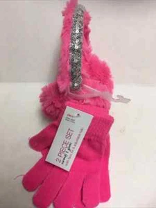 Girls Capelli New York,Earmuff and Gloves Set w/Faux Fur assorted sold separate - Picture 1 of 9