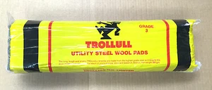 16 x TROLLULL HOCHWERTIGE STAHLDRAHT WOLLE PADS GRADE 3 PORTOFREI - Bild 1 von 1