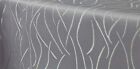 Tischdecke Damast 110x110 cm eckig in grau in glanzvoller Streifenoptik