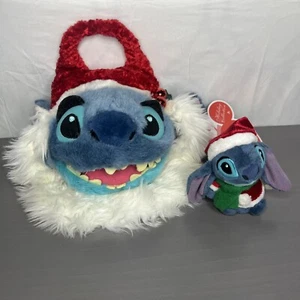 2005 Disney Wind Up Santa Stitch Christmas 3.5" Plush Stitch Christmas With Tags - Picture 1 of 11