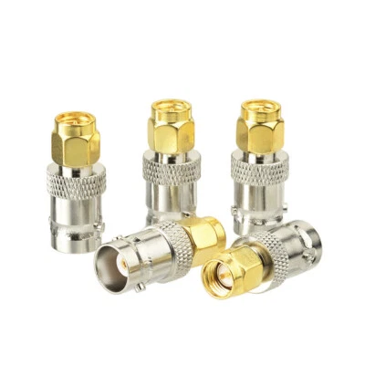 15X SMA male plug to BNC female jack straight RF Coaxial Adapter Connector New - Image 1 of 4