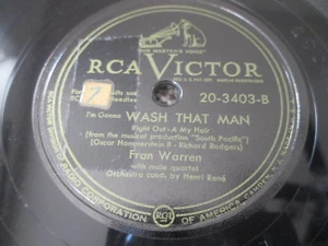 FRAN WARREN "Wash That Man Right Out-A My Hair/Wonderful Guy, RCA VICTOR 78rpm - Picture 1 of 4