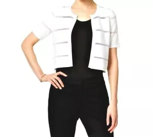 Cárdigan corto blanco Calvin Klein para mujer PS PM capa inserción encogerse de hombros suéter top nuevo - Imagen 1 de 3