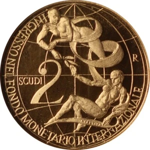 San Marino 1993 Gold 2 scudi NGC PF68 Ultra Cameo Monetary Fund 0.900 fine gold - Picture 1 of 5