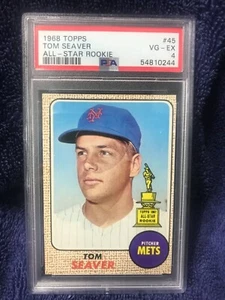 1968 Topps TOM SEAVER ALL STAR ROOKIE #45 PSA 4 VG-EX Mets HOF Mets Red Sox 🔥 - Picture 1 of 3