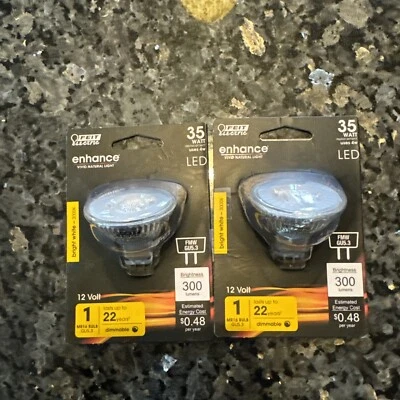 Feit Electric Enhance MR16 GU5.3 LED Bulb Bright White 35 Watt Dimmable X2 - Image 1 of 4