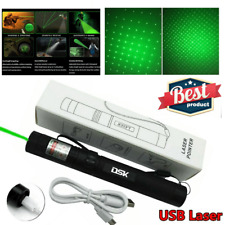 990Mile Green Laser Pointer Pen Light Astronomy Star Beam Usb Rechargeable Lazer