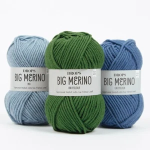 Merino Wool Aran Yarn SUPERWASH Baby Crochet Knitting Squishy DROPS BIG MERINO - Picture 1 of 28