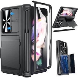 Galaxy Z Fold 3 Case with Pen Holder, Fold 3 Case with Hinge Protection & Scr... - Picture 1 of 7
