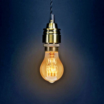 A19 Quad Loop Edison Vintage Filament Incandescent Light Bulb 40 Watts E27 - Image 1 of 3