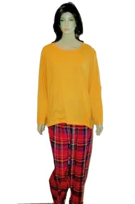 Women's Plus Size PJS Long Sleeve Top Lounge Pants Pajamas  1X 2X 3X 4X - Image 1 of 2