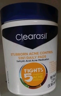  Clearasil 5合1 X90垫包日常清洁药物顽固痤疮控制 — 第 1/4 张图片