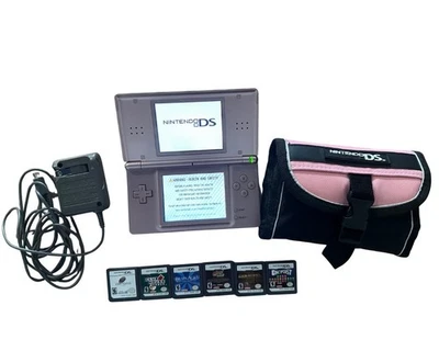 Rose Gold Nintendo DS Lite - USG-001 - With Nintendo Case, 6 DS Games & Charger - Image 1 of 4