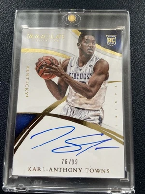 2015 Immaculate Karl Anthony Towns Rookie Autograph Auto RC #/99 - Image 1 of 2