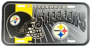 Placa de matrícula de plástico de colección de los Pittsburgh Steelers NFL Wincraft EE. UU. C868 - Imagen 1 de 2