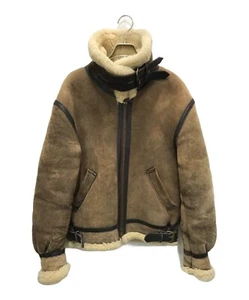 AVIREX B-3 Mouton Leather Jacket Brown Men's size 36 - Picture 1 of 6