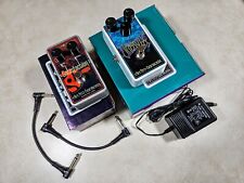 Electro-Harmonix EHX Octavix Fuzz & Satisfaction Fuzz Pedals with Patch Cables for sale