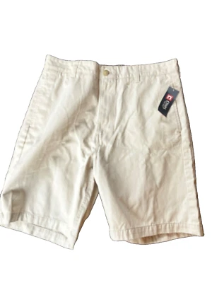 Nuevo con etiquetas Pantalones Cortos Chaps Algodón Tostado Claro Para Hombre Talla 33 Frente Plano 8.5" Entrepierna Foto 1 de 4