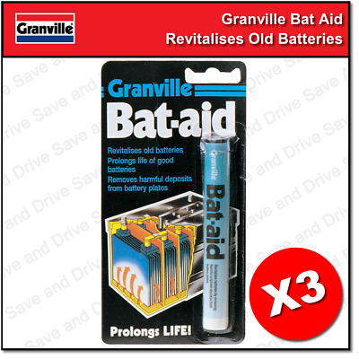 3x Granville Car Bat Aids Battery Tablets Additive Bat-Aid Revitalize Batteries • 12.65€