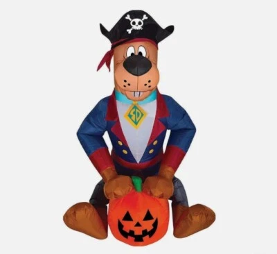 3' LED Scooby Doo!™ Pirate Warner Brothers Halloween Inflatable by Gemmy NEW - Image 1 of 3